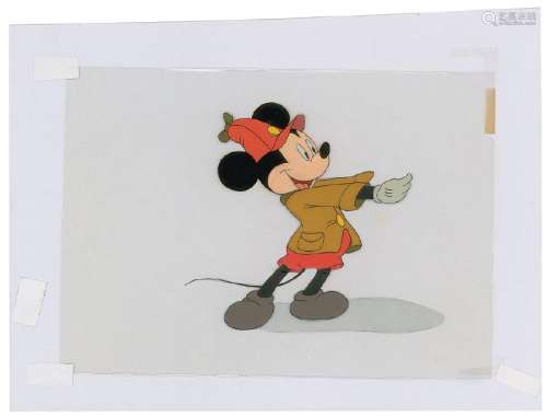 Mickey Mouse production cel from The Pointer