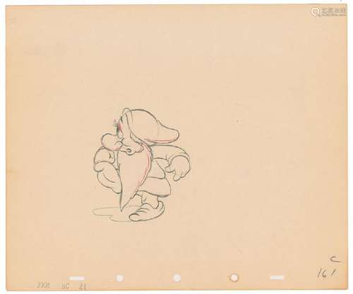 Bashful production drawing from Snow White and the