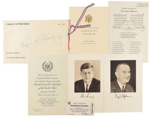 John F. Kennedy Inauguration Programs and Tickets