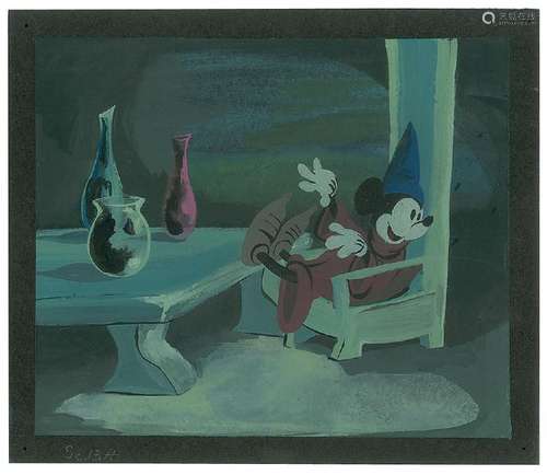 Mickey Mouse watercolor concept painting from Fantasia