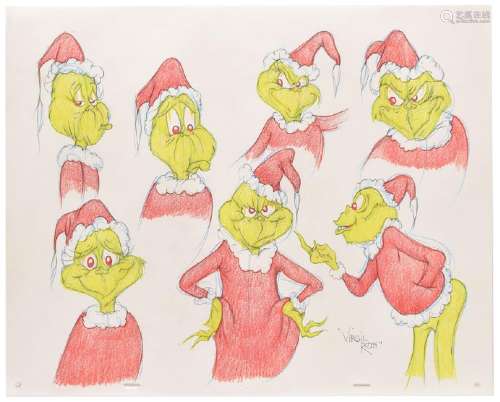 The Grinch color model drawing by Virgil Ross