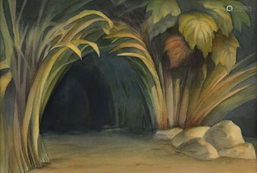 Forest hand-painted production background from The Old