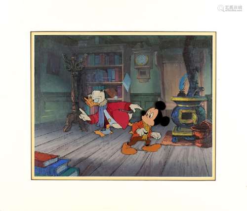 Mickey Mouse and Scrooge production cels and production