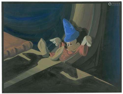 Mickey Mouse watercolor concept painting from Fantasia