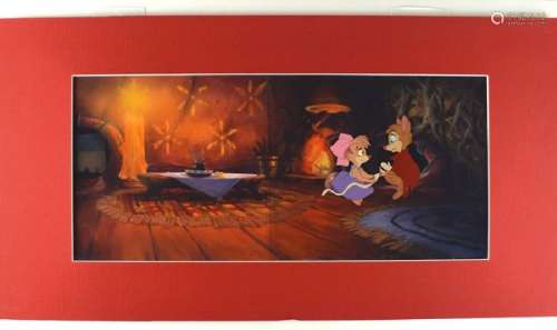 Mrs. Brisby and Teresa production cel and pan