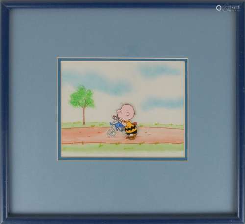 Charlie Brown production cel from Peanuts