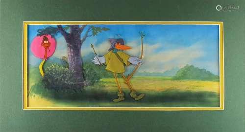 Robin Hood and Sir Hiss production cels and production
