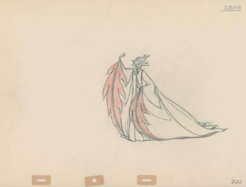 Maleficent production drawing from Sleeping Beauty