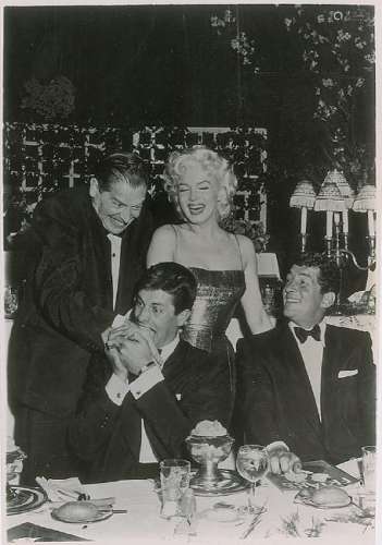 Marilyn Monroe, Dean Martin, Jerry Lewis, and Milton