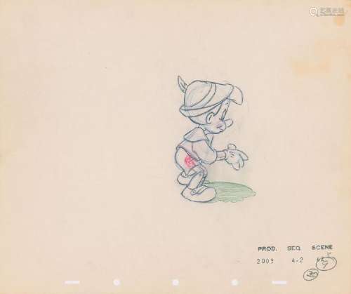 Pinocchio production drawing from Pinocchio