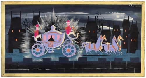Mary Blair concept storyboard painting from Cinderella