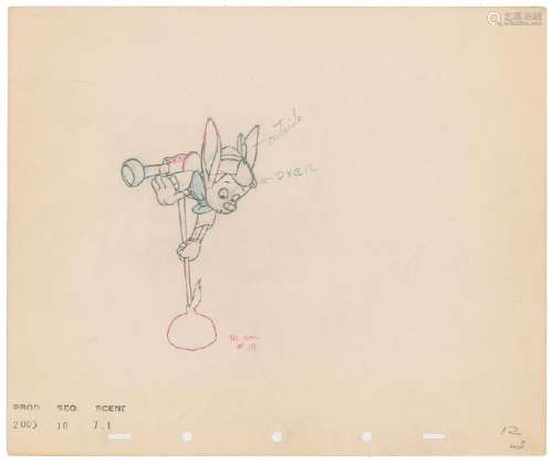 Pinocchio production drawing from Pinocchio