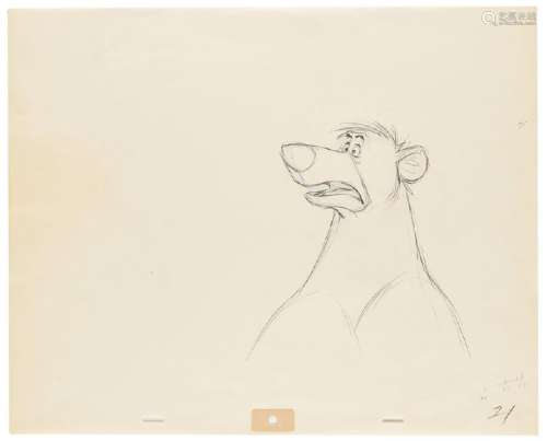 Baloo production drawing from The Jungle Book