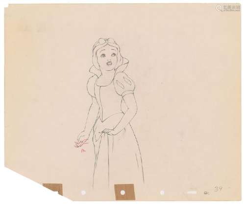 Snow White production drawing from Snow White and the