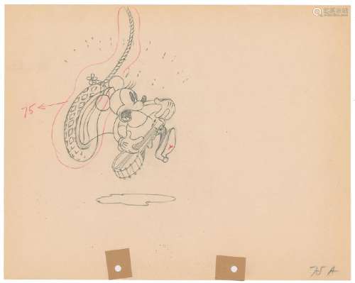 Minnie Mouse production drawing from Camping Out