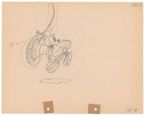 Minnie Mouse production drawing from Camping Out