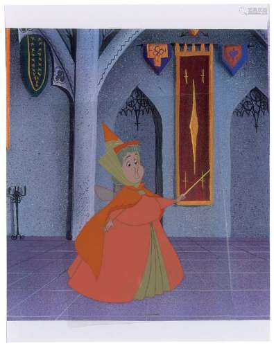 Flora production cel from Sleeping Beauty