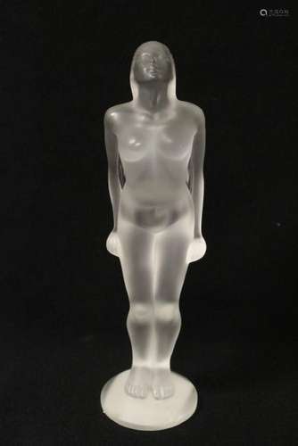 Lalique crystal statue of nude