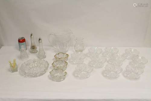 Large lot of cut crystals and fancy molded glasses