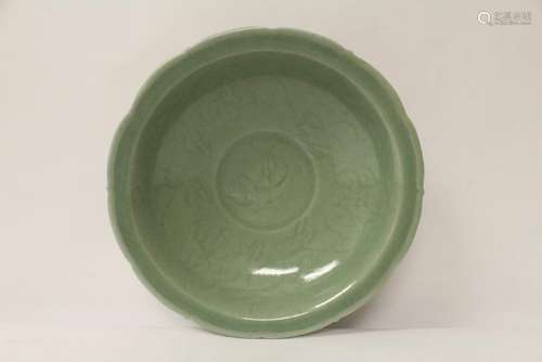 Song style green glazed porcelain bowl