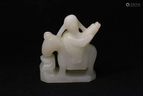 White jade carved ornament