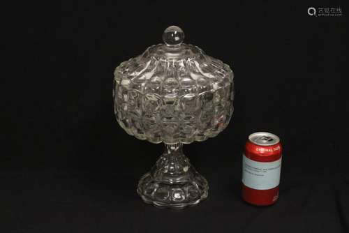 A fine Victorian glass covered compote