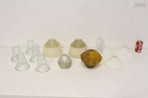 Lot of glass lamp shades