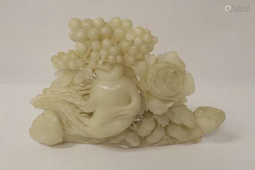 A white jade stone carved ornament