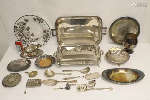 Large lot of silverplate