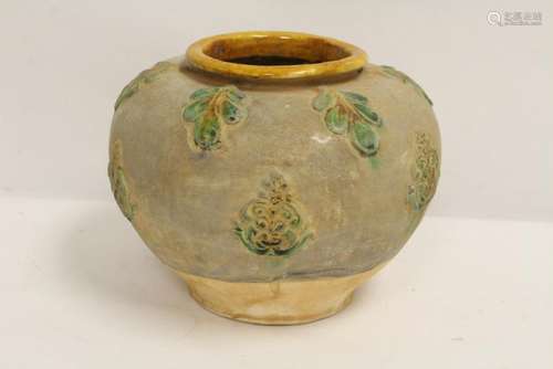 Sancai style pottery jar