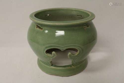 Celadon porcelain base