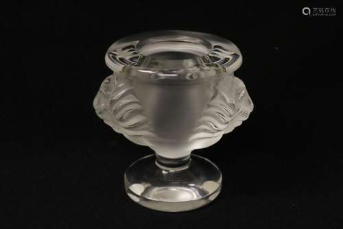 A fine Lalique crystal compote