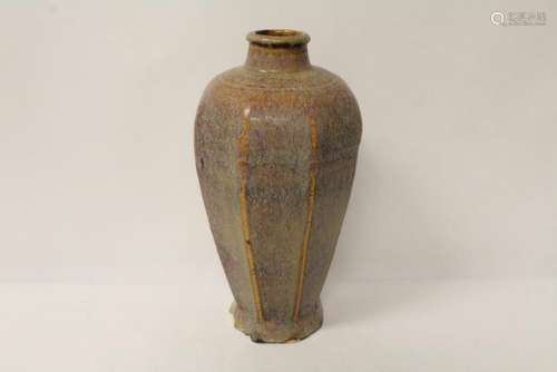 Chinese Song style brown glazed porcelain vase