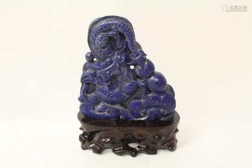 Fine lapis carving depicting dragon