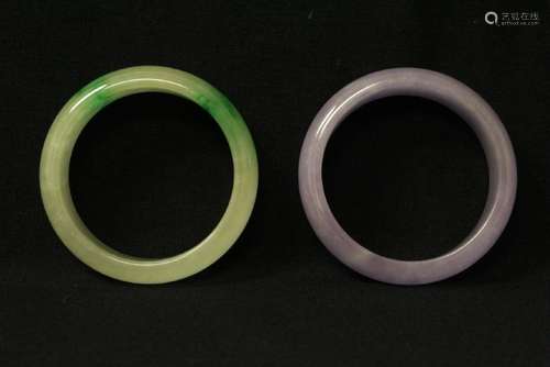 2 jadeite like bangles