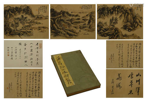 A Chinese Painting Alubm of Flower by Huang Binhong, ink on paper, 24 pages.