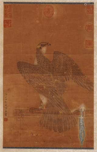 A Fine Chinese Painting of Flower and Bird by Lang Shining