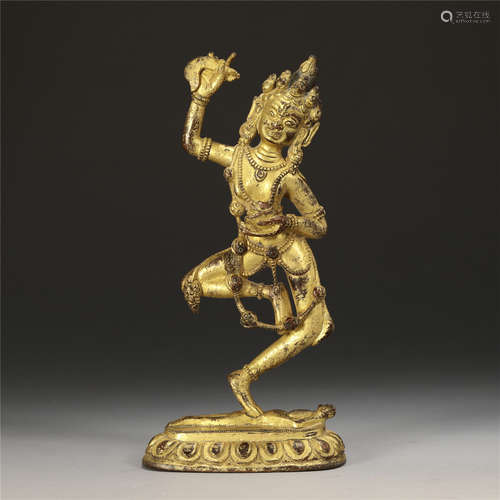 A Fine Chinese Gilt Bronze Figure of Sarvabuddhadkini