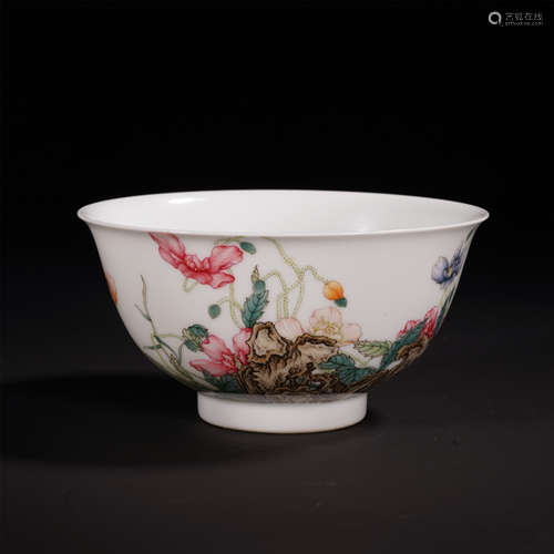 A Chinese Enamelled  Porcelain Bowl With Inscriptions