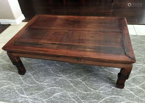 A Chinese Rosewood Kang Table