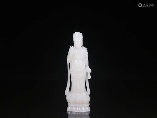 A HETIAN JADE GUANYIN BUDDHA