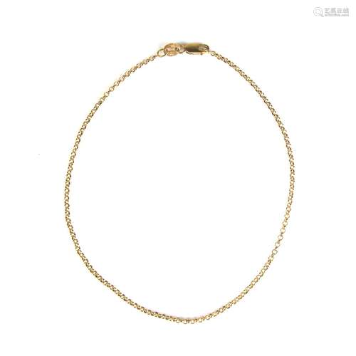 18 ct yellow gold Belcher chain.