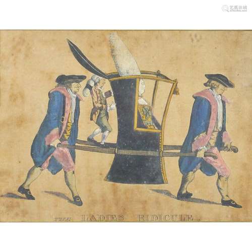 Gilray, J 1757-1815 British Three amusing prints: Clerical Macaroni, Farmer Macaroni, The Ladies Rid