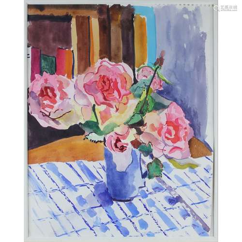 Cradwell, P Contemporary British AR, Still Life with Roses.