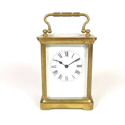 Brass cased carriage clock.