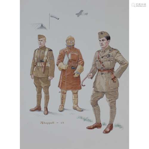 Chappell, Mike b1934 British AR, (Pair) France and Belgium 1915 & Royal Flying Corps 1914-1918.