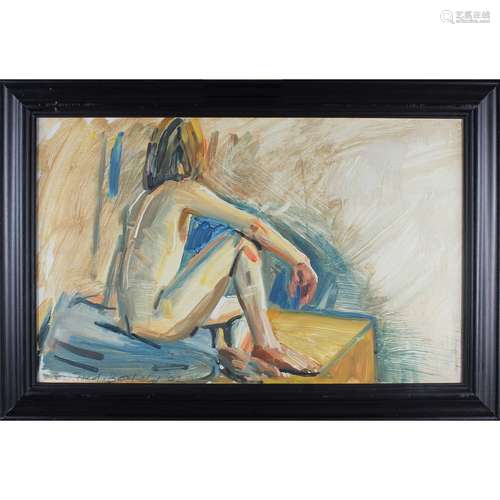 Bromfield, Fred Contemporary British AR, Nude Seated.