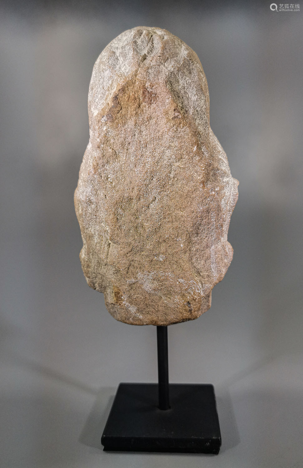 medievalindianstoneheadofprincess