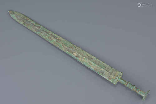 A Chinese Han dynasty 206BC – 220 AD or later bronze sword. 48Cm length