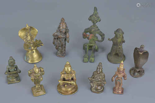 A group of ten various Eastern bronze metal items.5cm – 10cm